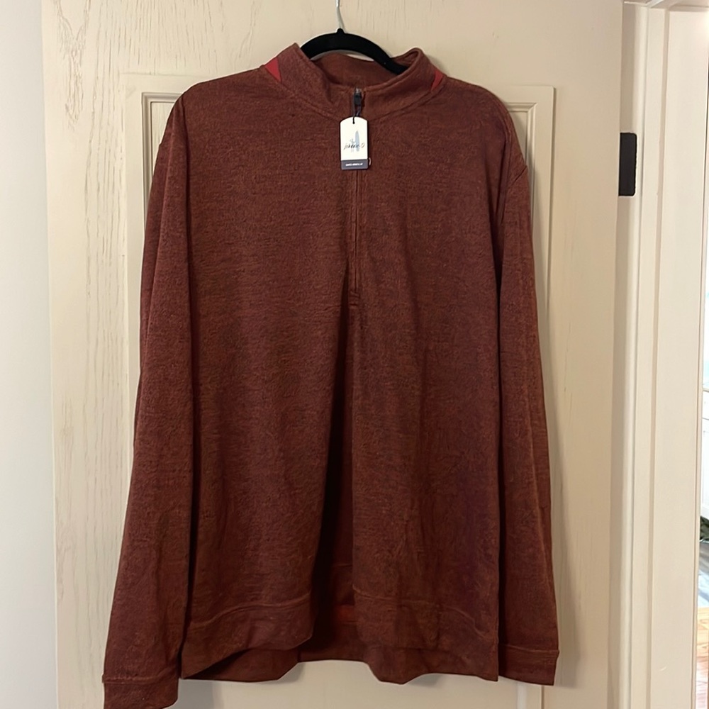 NEW with tags. Johnnie-O quarter zip. Color Red Rock.